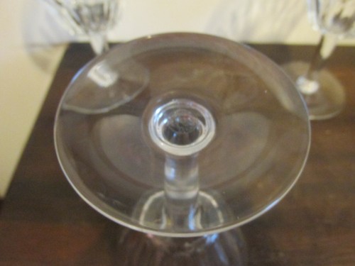 Baccarat France Lorraine Cut Crystal Set Of 3 Wine Water Glasses Goblet 6 1/8" - Picture 6 of 7