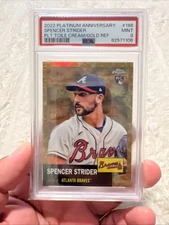 2022 Platinum Anniversary Spenser Strider Rookie Cream Gold /50 PSA 9 POP 2