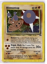 Hitmontop (3) Holo Rare Neo Discovery 03/75 DM!!! (TAPE STUCK TO CARD) on eBay
