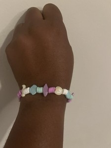 Star & Shell Charm Bracelet | Multicolor Beaded, Adjustable, Dangle Charms