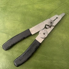 Vintage 6" Bell Wire Crimper Stripper Plier Telephone Line Hand Tool Adjusting