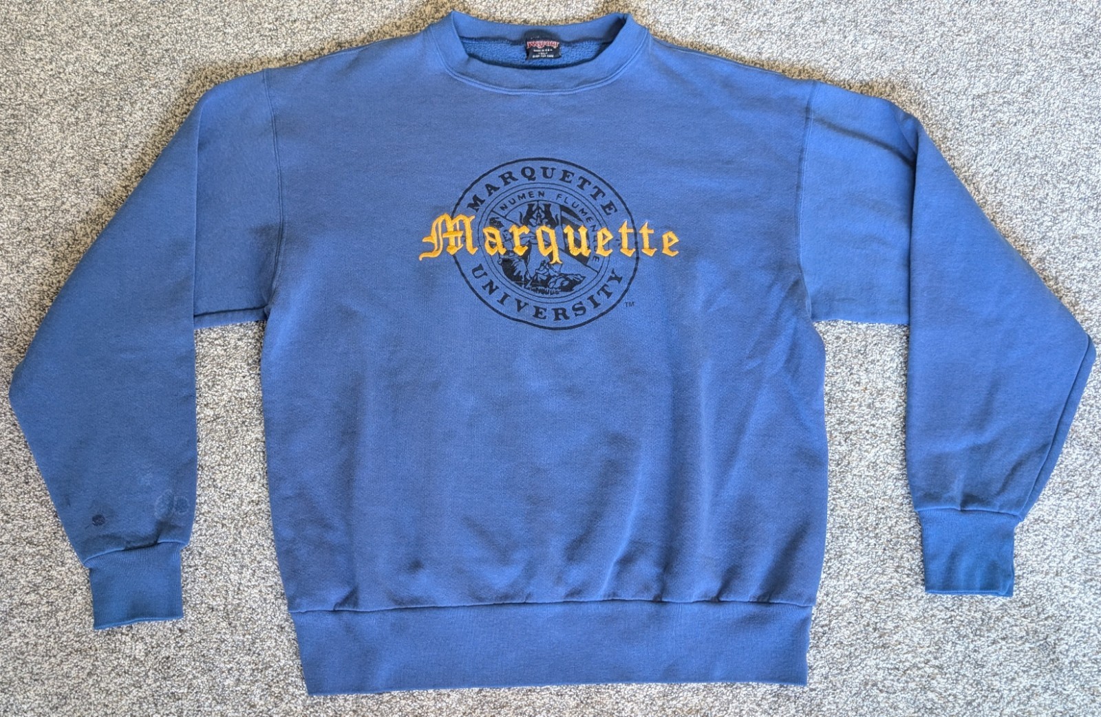 Vintage Jansport Marquette University Numen Flumenque Embroidered Sweatshirt XL