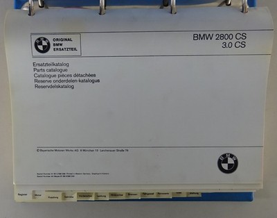 Parts Catalogue BMW E9 Coupe 2.5 / 2800 CS | 3.0 CS / 3.0 CS L Volume 1. Stand 4/1975