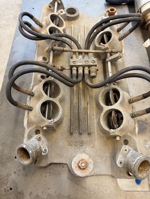 Vintage Algon Fuel Injection With Timing Cover, Fuel Pump, and Water Necks