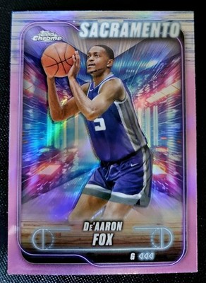 De'Aaron Fox 2024-25 Topps Chrome Basketball #109 Sacramento Kings NBA