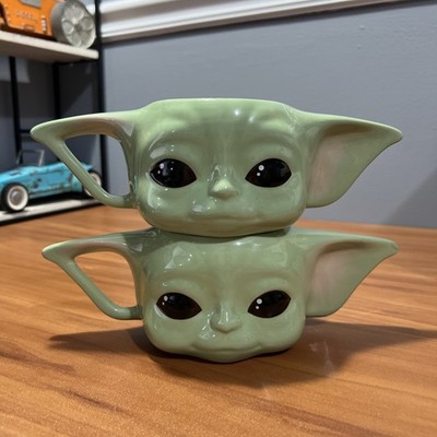 2 Star Wars Baby Yoda Ceramic Coffee Mugs Never Used Brand New Condition 