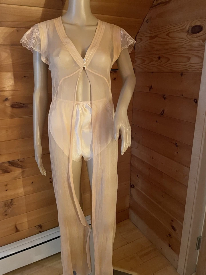 La Perla Pink Blush Silk Lace Slip Dress Made in Italy Luxury Lingerie Gown S - Image 1 of 4