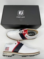 Footjoy Myjoys Premiere Series Custom Packard Golf Shoes White USA KMB 7.5 M