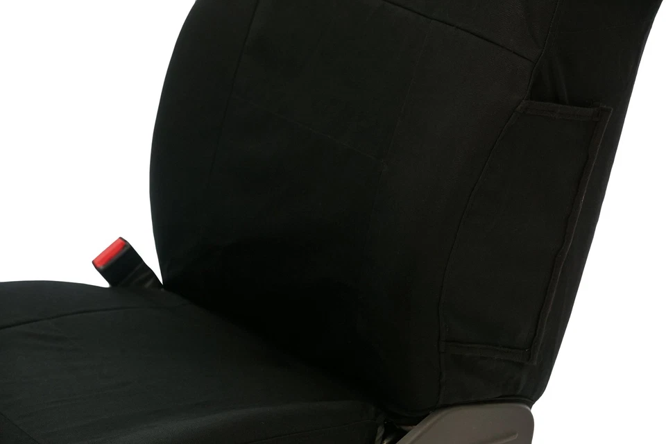 For Chevy Caprice 91-96 Saddleman Canvas 1st Row Black Custom Seat Covers - Image 4 of 4