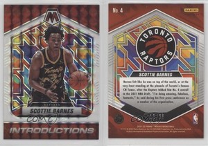 2021-22 Panini Mosaic Introductions White Prizm /25 Scottie Barnes #4 Rookie RC