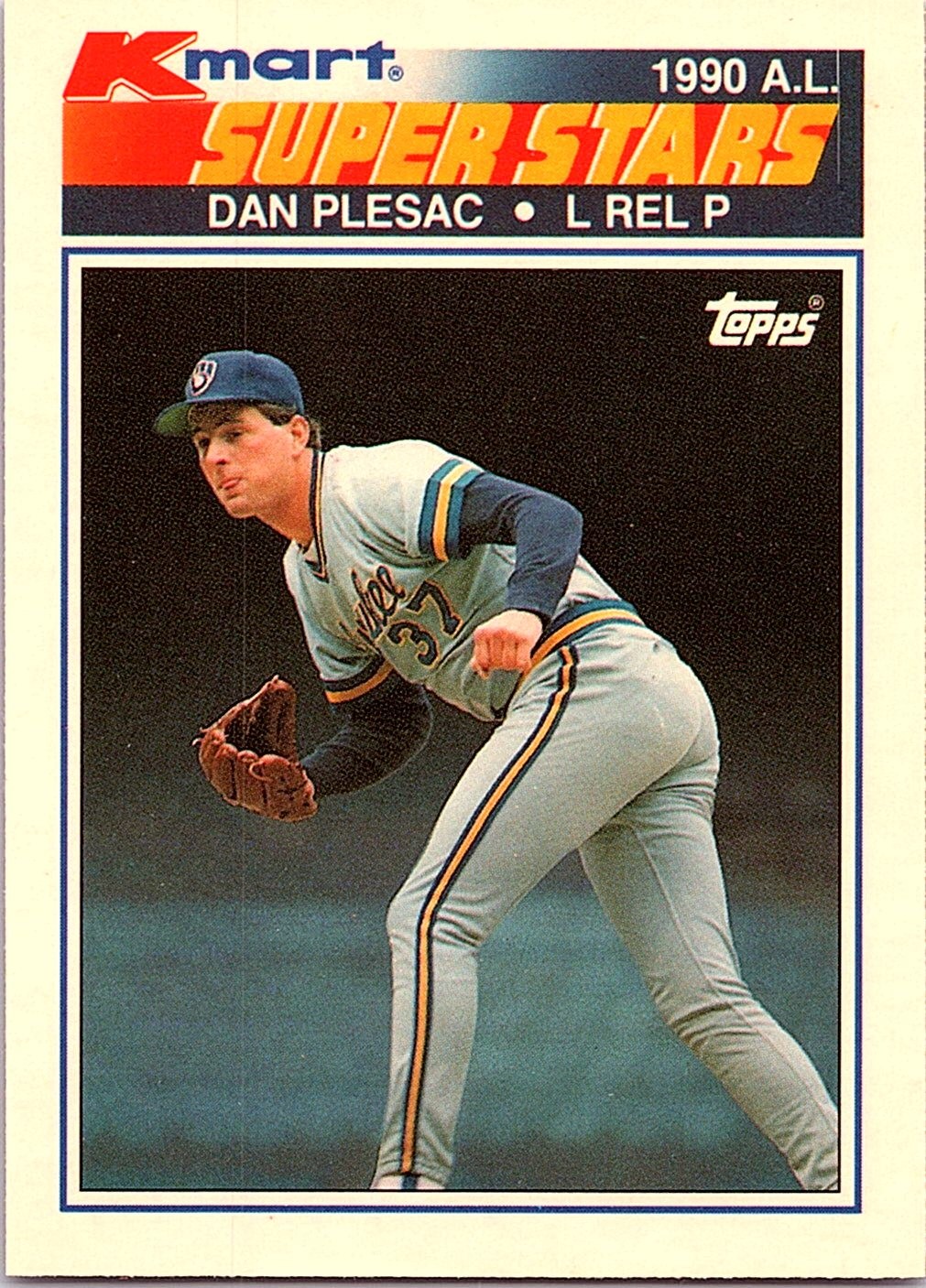 1990 Topps Kmart Super Stars #30 Dan Plesac