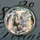 * 1923-S FSB * SOLID+ GEM BU MS MERCURY SILVER DIME * FROM ORIGINAL COLLECTION