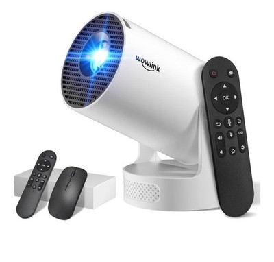 Mini Projector with WiFi 6 and Bluetooth 5.4 Support 4K 1080P Auto Keystone