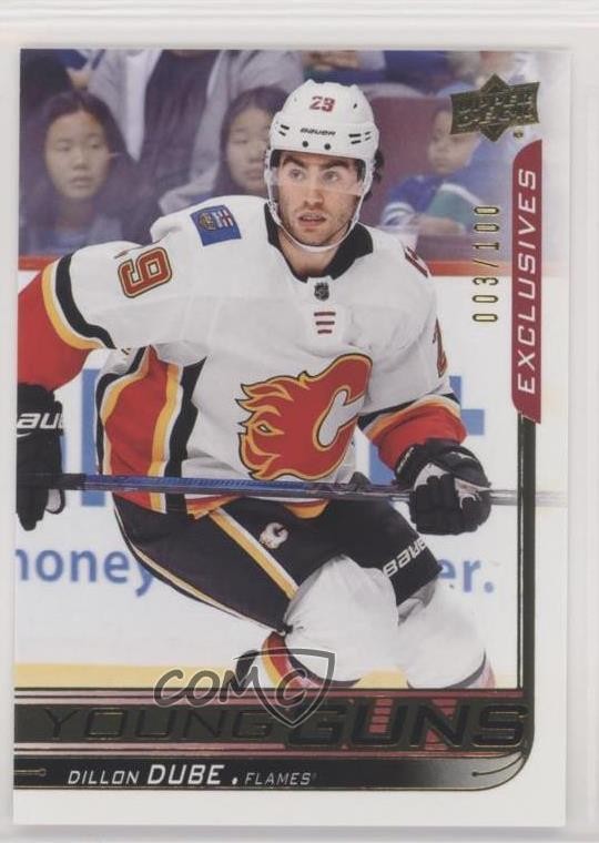 2018 Upper Deck Young Guns UD Exclusives 3/100 Dillon Dube #207 Rookie RC 01ks
