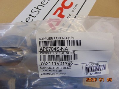 AP8704S-NA APC NetShelter Power Cord Kit Locking, C13 to C14, 1.2m - PACK OF 6