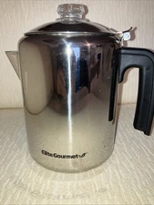 Elite Gourmet EC008 Classic Stovetop Coffee Percolator - Stainless Steel