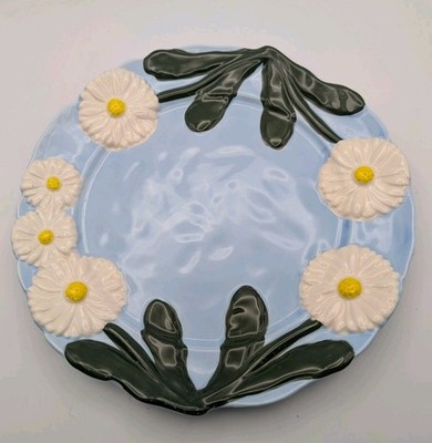 Anthropologie Foster Icon Stoneware Collection Dessert Plate Daisy