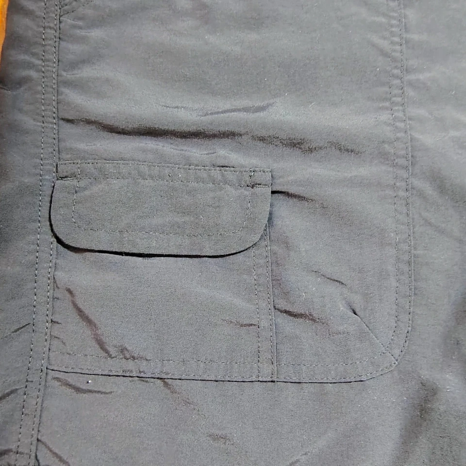 Pantalones Cortos Carga World Wide Sportsman Mujer Negros Talla 12 Nylon Bolsillos con Cremallera Exterior Foto 2 de 4