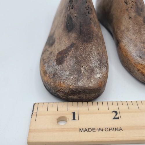 Coppia di stampi per calzolai in legno da 5 pollici per scarpe da bambino vintage - Foto 7 di 8
