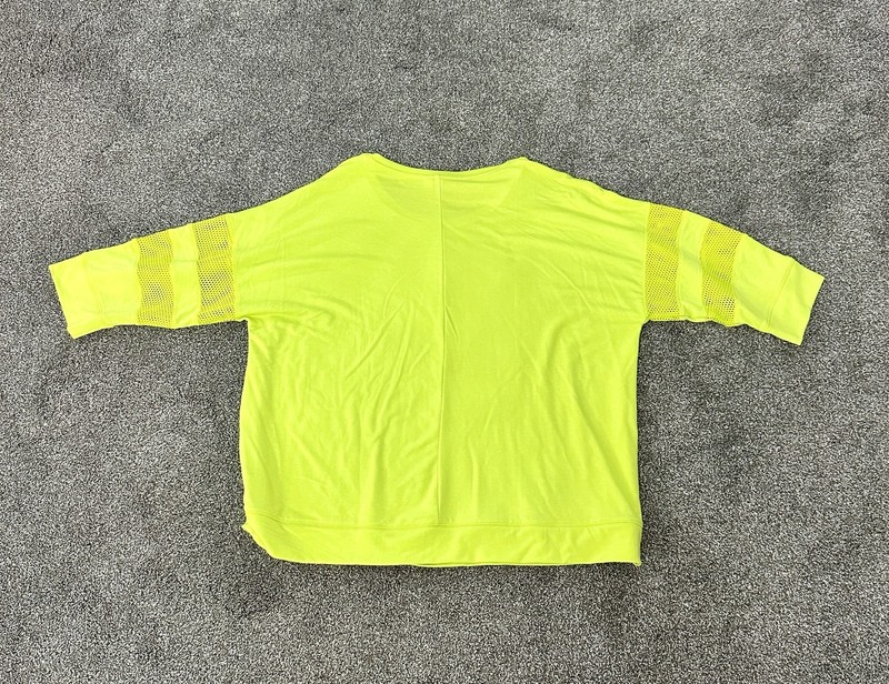 Live Well Lifestyle Scoop Neck Active Top (Size 22/24W) - Neon Yellow