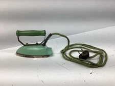 VINTAGE MINIATURE TOY ELECTRIC CHILD'S IRON WOOD HANDLE, Untested***