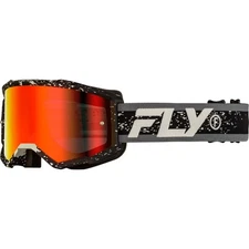 Fly Racing Black/Grey Zone Goggles w/Red Mirror/Smoke Lens 37-51524