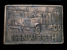 TB01116 VINTAGE 1970s  KENWORTH  TRUCK COMPANY ADVERTISEMENT BELT BUCKLE