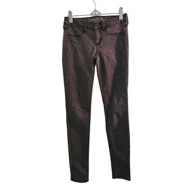 American Eagle Y2K 2010 Retro Dark Gray Denim Jegging Size 2 ~ Streetwear