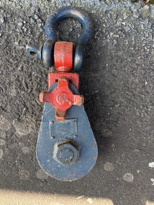 _? Ton DRH Johnson Snatch Block Pulley 14  Long Estate Find Super Heavy
