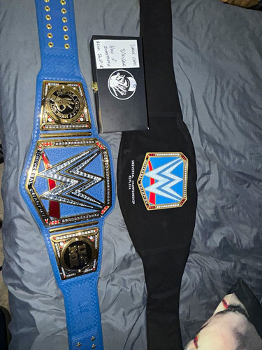 WWE Blue Universal Championship Replica Title Belt with Cena plates