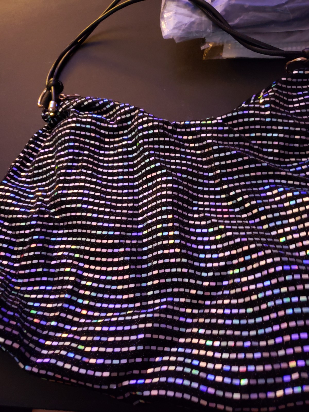 Women's Bag Sparkle Glitter Silver Medium
