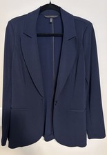 MINT White House Black Market WHBM Jacket Coat Blazer Women Sz 10 Navy