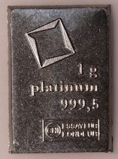 Valcambi 1 gram Platinum Bar - Valcambi - CHI ESSAYEUR FONDEUR 3802.40 per troy oz