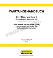 New Holland L216 Tier 4B Final Kompaktlader Reparatur Werkstatthandbuch