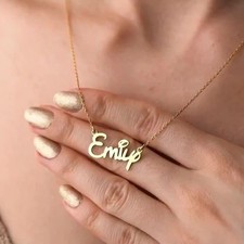 Personalized Engraved Necklace Custom Name Pendant Initial Jewelry Gift for Her