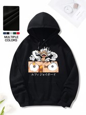 Men'S Anime Graphic Hoodie - Green Pullover Sweatshirt with Hood, Lightweight Wi