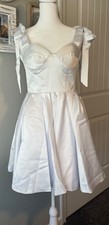 White mini dress bachelorette wedding reception bridal shower size 2