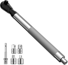 1/2" Offset Extension Wrench, Impact Ratchet Extender for Electric Drill, with 3