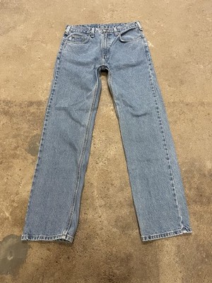 Carhartt P480-LVB Jeans Mens 34x32 Light Wash Blue Classic Straight Denim Work