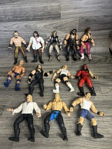 Vintage JAKKS Pacific Titan WWF WWE Wrestlers Action Figure Lot 12 Mixed 90s