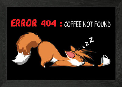 Kaffee nicht gefunden Tier Lo gerahmtes Wandbild Poster Leinwanddruck Bild