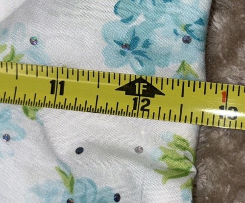 Homemade Girls Sundress with Blue Flowers & Sparkle Appx. Size Small Youth 12/14 - Picture 17 of 23