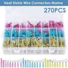 270PCS Heat Shrink Terminals Wire Connectors Marine Automotive Set Waterproof