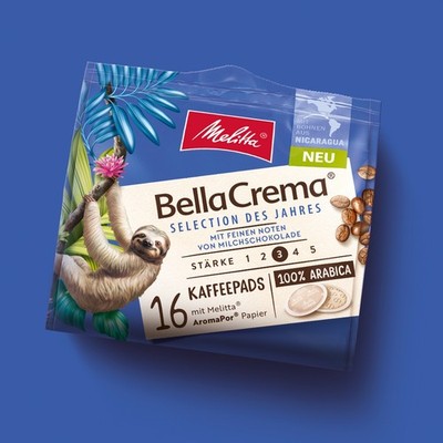 Melitta Flavor of the Year Bella Crema coffee pads-NICARAGUA -16 pads- FREE SHIP