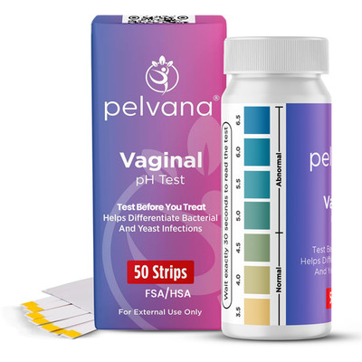 Pelvana Vaginal pH Balance Test Strips for Women, 50 Tests FSA/HSA Eligible