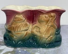 Vintage Shawnee Pottery Musical Frogs Planter