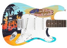 Beach Boys Johnston Marks Mike Love Autographed 1/1 Graphics Guitar ACOA Exact P