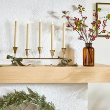 20" Metal Taper Candelabra/Brass Finish -Hearth  Hand with Magnolia NWT