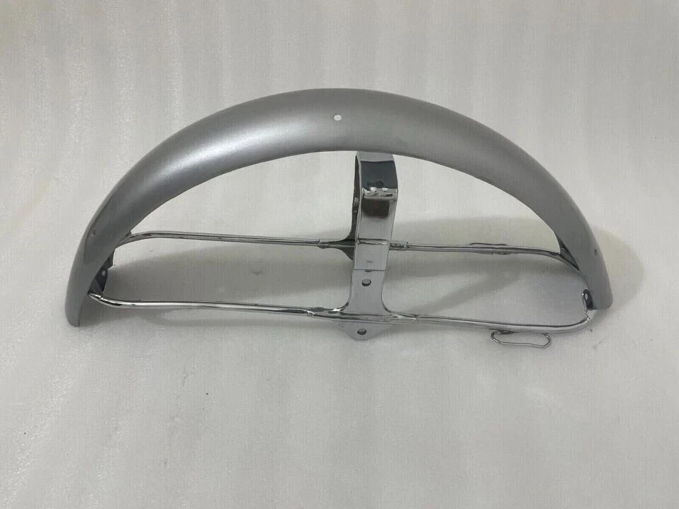 Guardabarros delantero Honda CL72 CL77 (1962 - 1967) 305 Scrambler acero pintado plateado Foto 2 de 3