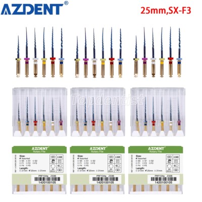 AZDENT Dental Endodontic Files Heat Activation Rotary K-Files Engine Use SX-F3